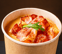 Крем суп сырный с беконом