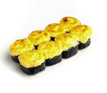 Запеченный с тигровыми креветками