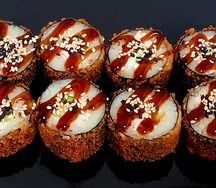 Ролл Жареный с крабом