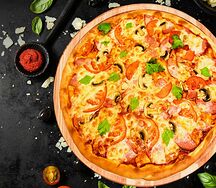 Пицца по-домашнему с грибами