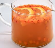 Чай апельсиновый с облепихой