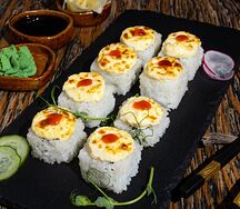 Лосось под сырной шапочкой