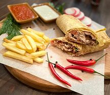 Шаурма со свининой и сыром