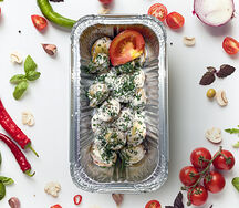 Пельмени куриные в сливочном соусе