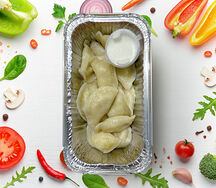 Вареники с картофелем со сметаной