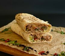 Шаурма из рваной свинины из смокера