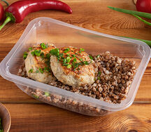 Биточек с гречкой