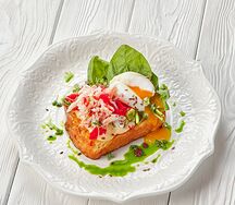 Тост Бриошь с крабом