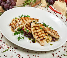 Кальмары гриль с чесночным чили соусом