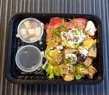 Салат с баклажанами и сыром фета