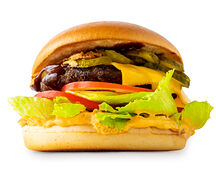 Чизбургер с котлетой из рубленной говядины