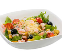 Салат Цезарь с креветками