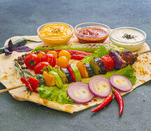 Овощи гриль на мангале