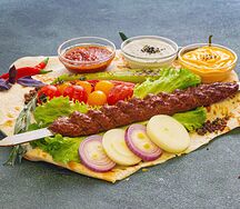 Люля-кебаб в лаваше из свинины