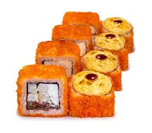 Запечённый ролл Малибу с курицей