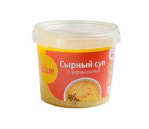Охлажденный сырный суп с вермишелью