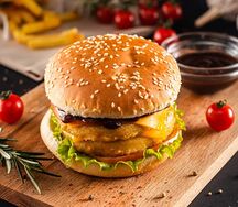 Двойной классический бургер с курицей