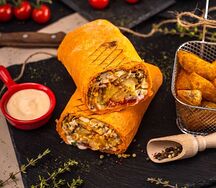 Деревенская шаурма с курицей