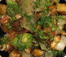 Жаркое с курицей и грибами