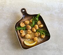 Морской гребешок жареный
