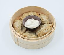 Манты с мясом и тыквой 