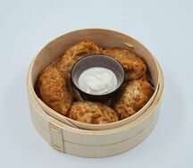 Жареные манты с тыквой и мясом 