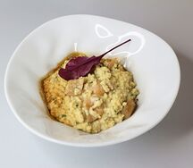 Каша пшенная с белыми грибами и пармезаном