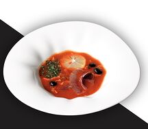 Мясная солянка с утиным магре