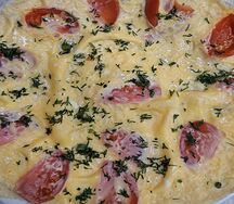 Омлет с помидорами