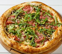 Пицца Мортаделла с грибами