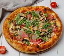 Пицца Грибная с ветчиной