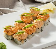 Ролл Спайси с креветкой и лососем