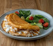 Омлет с креветками