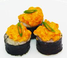 Запеченный ролл с креветкой