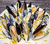 Мидии в сливочном соусе