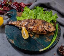 Сибас на мангале