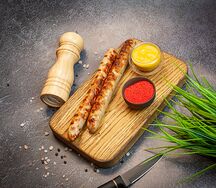 Колбаски из индейки на углях