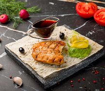 Семга стейк овощ