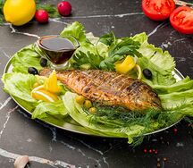 Дорадо с овощами