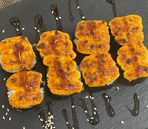 Запеченный ролл с грибами