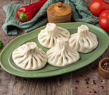 Хинкали с телятиной и зеленью