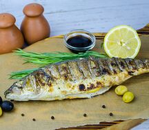 Сибас на мангале