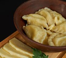 Вареники с Адыгейским сыром и зеленью