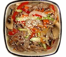 Лапша Соба со свининой