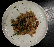Рис жаренный с курицей