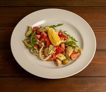 Салат из морепродуктов по-лигурийски
