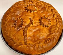 Пирог с зелёным луком и яйцом