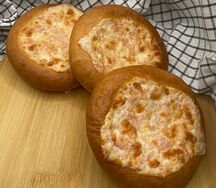 Гнездо с ветчиной и сыром