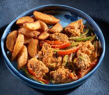 Говядина с картофельными дольками