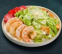 Салат Цезарь с креветками